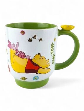 Disney Winnie the Pooh Tigger Eeyore Piglet 3D Flower Handle Mug